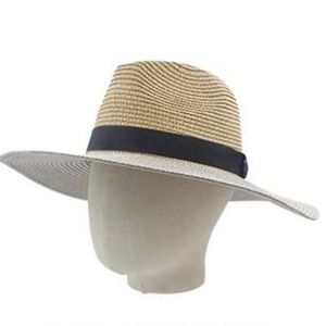 WOMEN'S SUMMER FEDORA HAT TWO TONED TAN/GREY